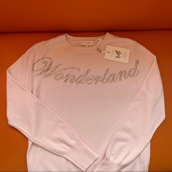 New TED BAKER Sabbia Embellished Wonderland Merino Wool & Cashmere Blend Sweater - Picture 6 of 14